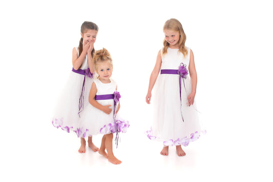 White and Lilac Flower Dress