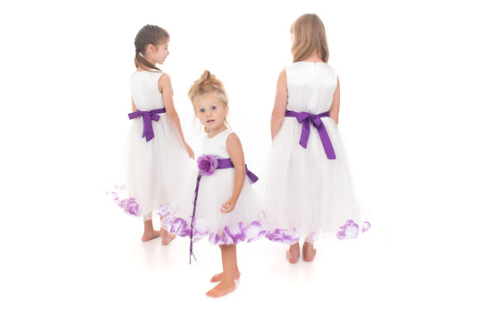 White and Lilac Flower Dress