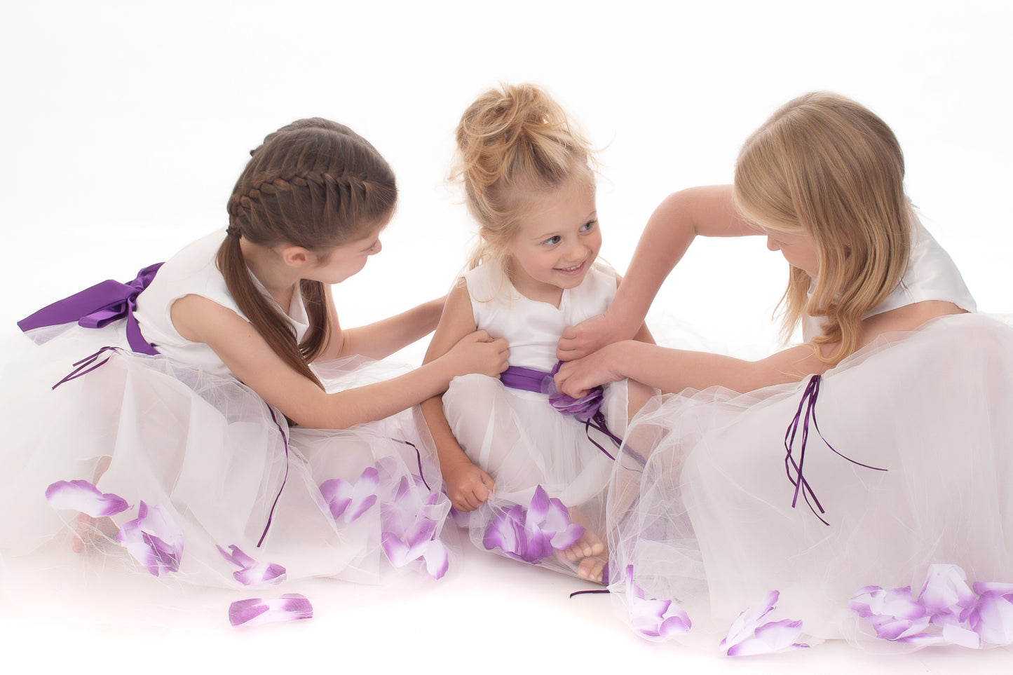 White and Lilac Flower Dress