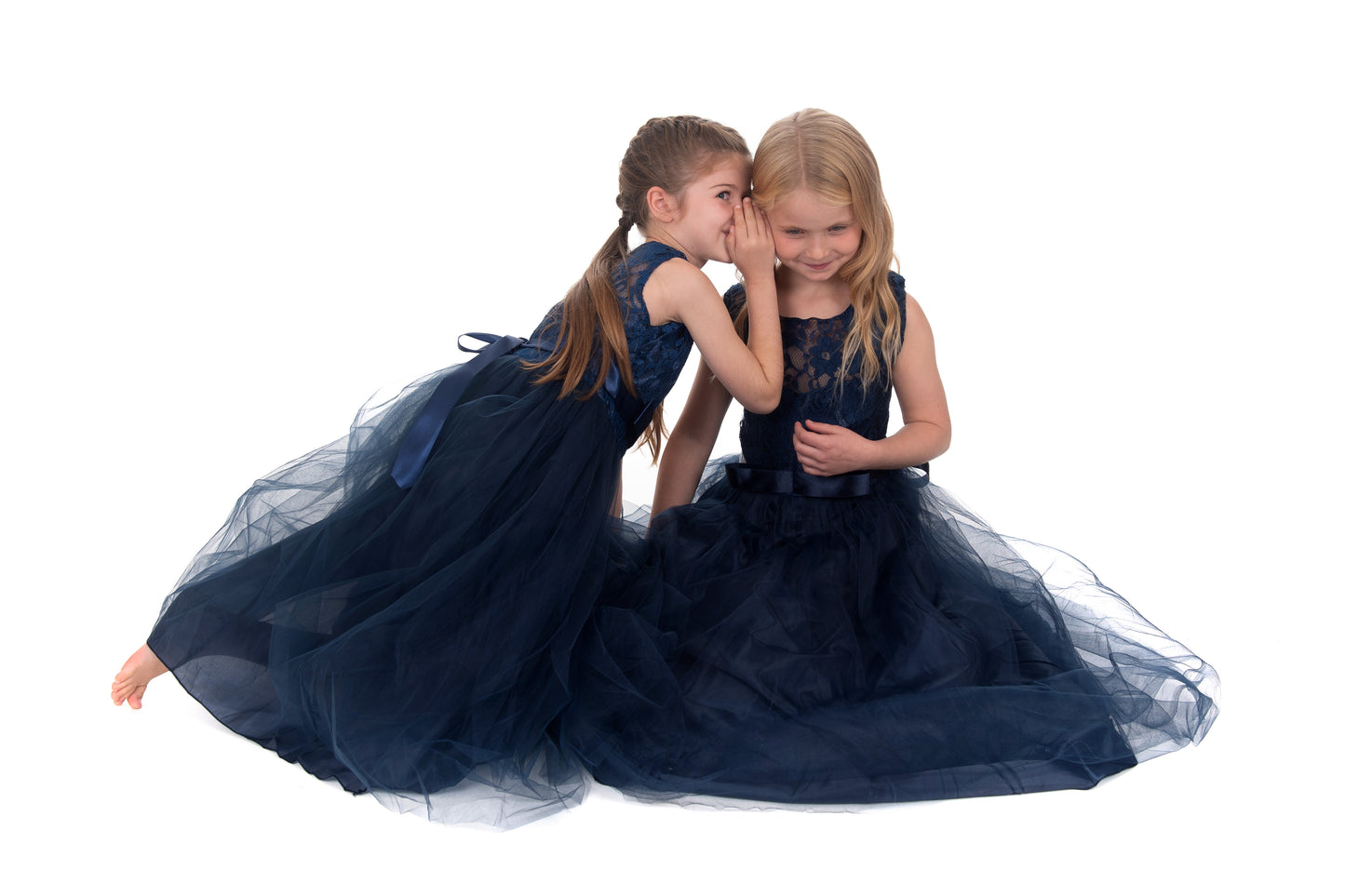Navy Lace and Ribbon Dress