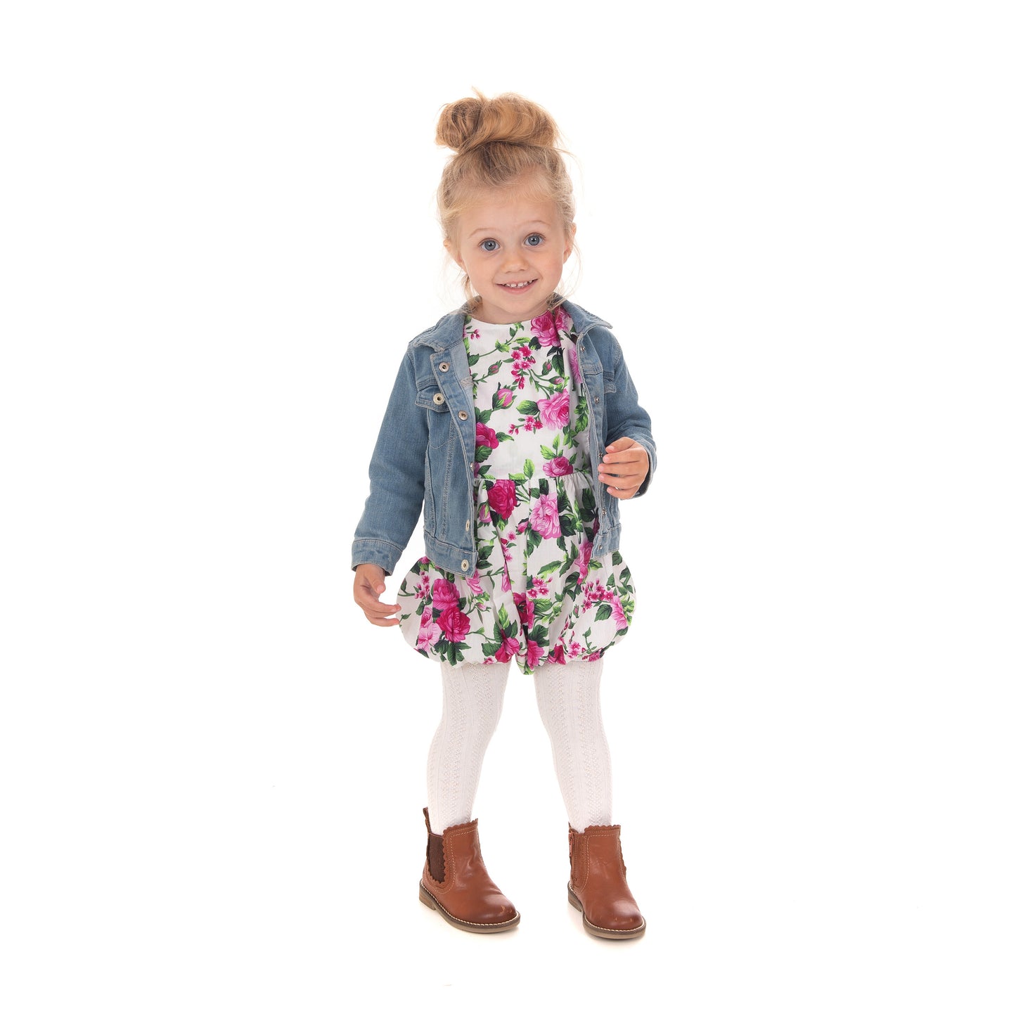 Pink Floral Romper