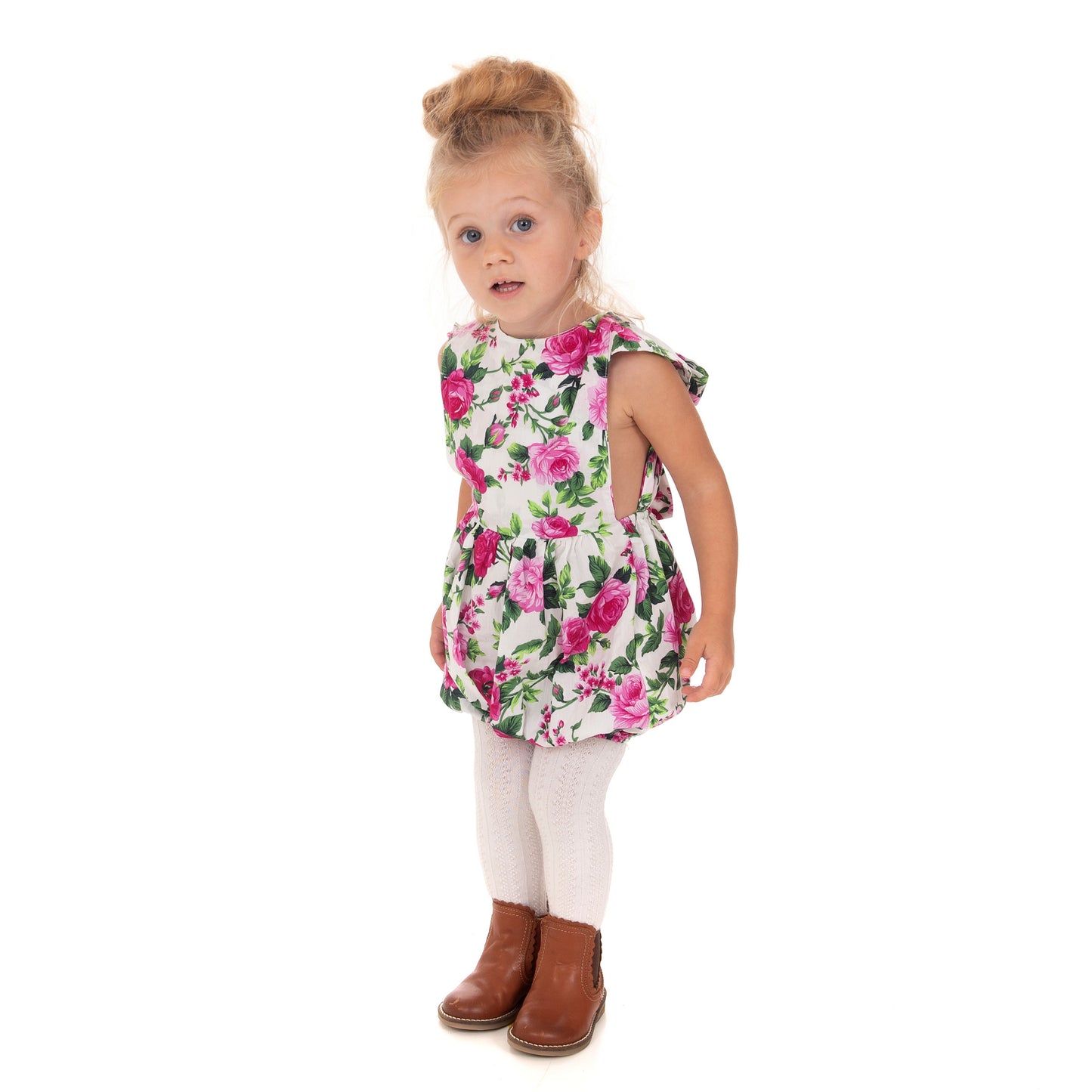 Pink Floral Romper