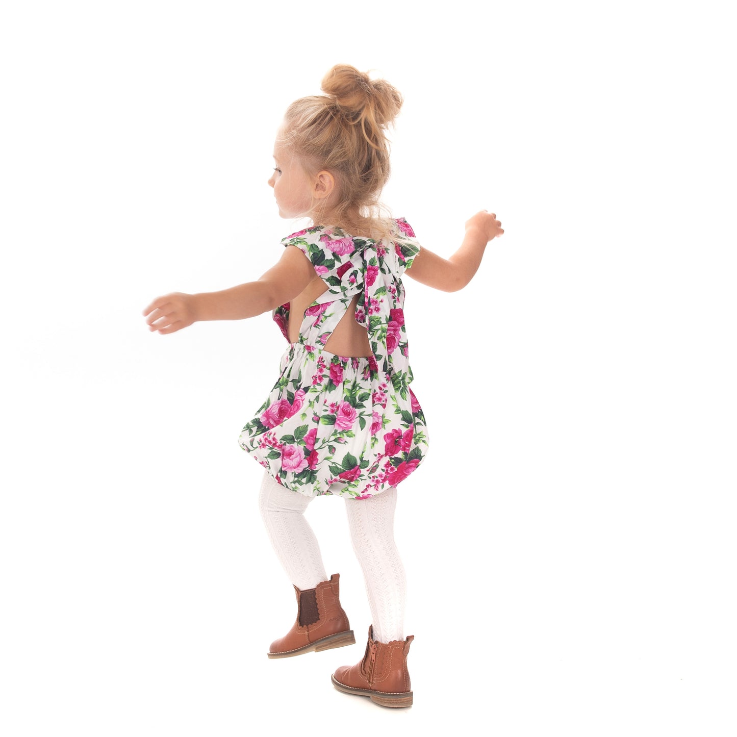 Pink Floral Romper