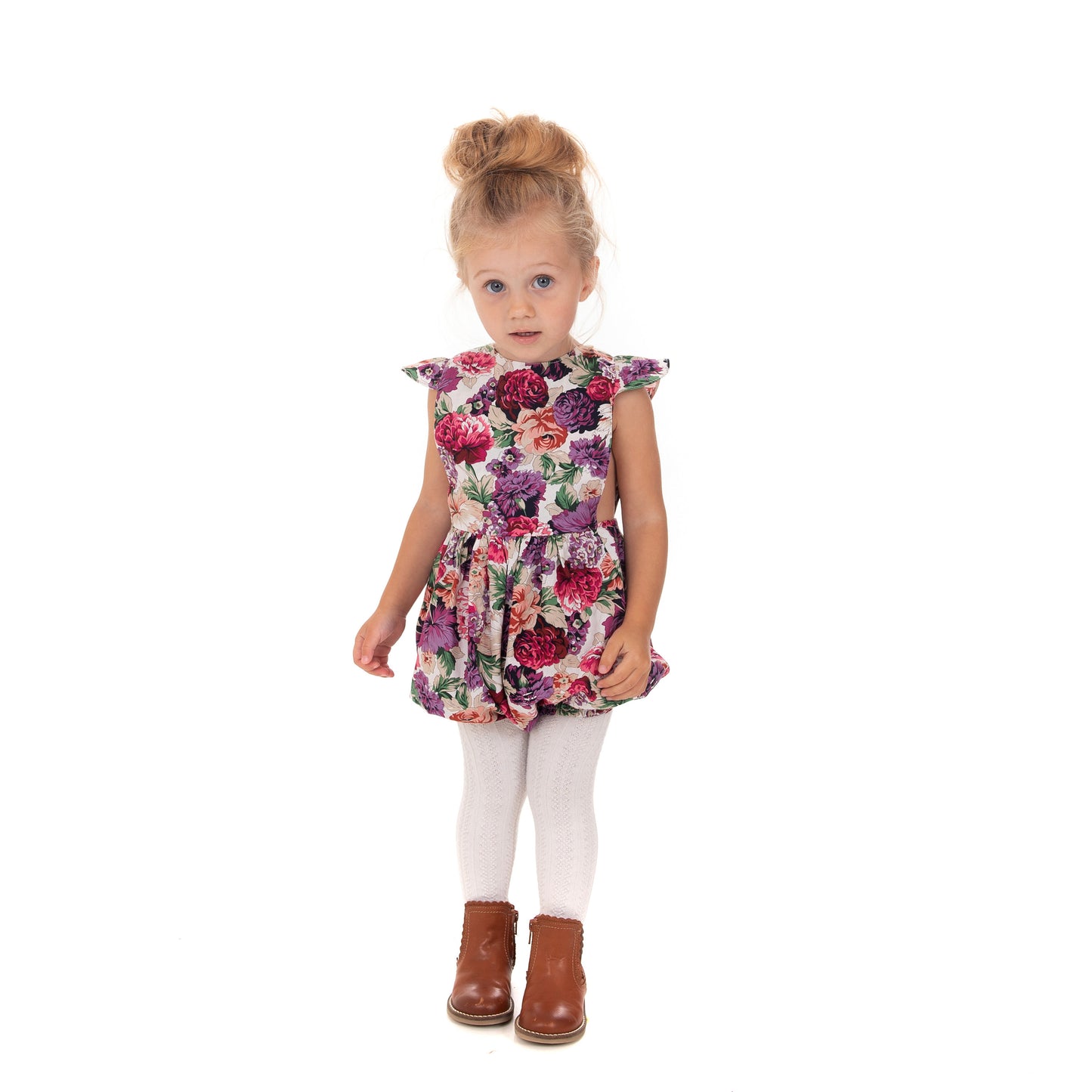 Purple Floral Romper