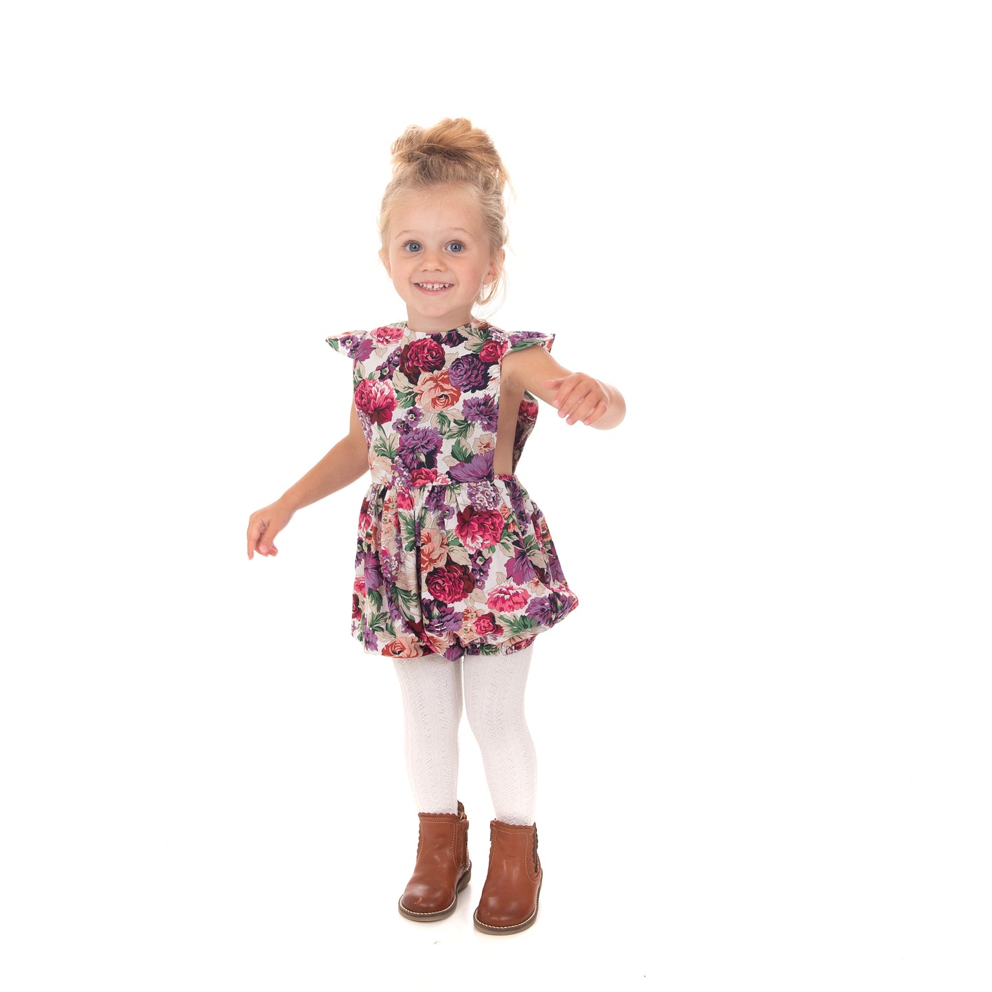 Purple Floral Romper