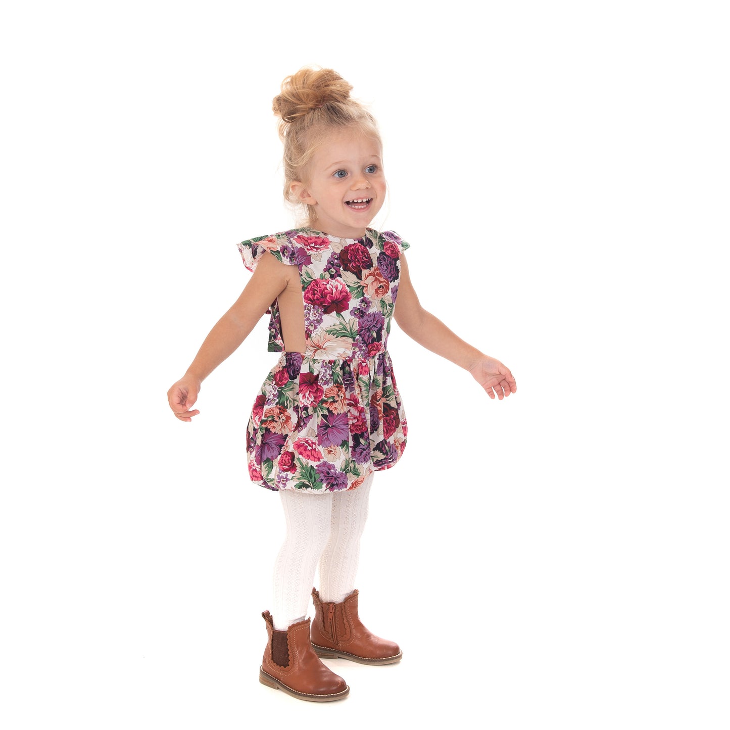 Purple Floral Romper