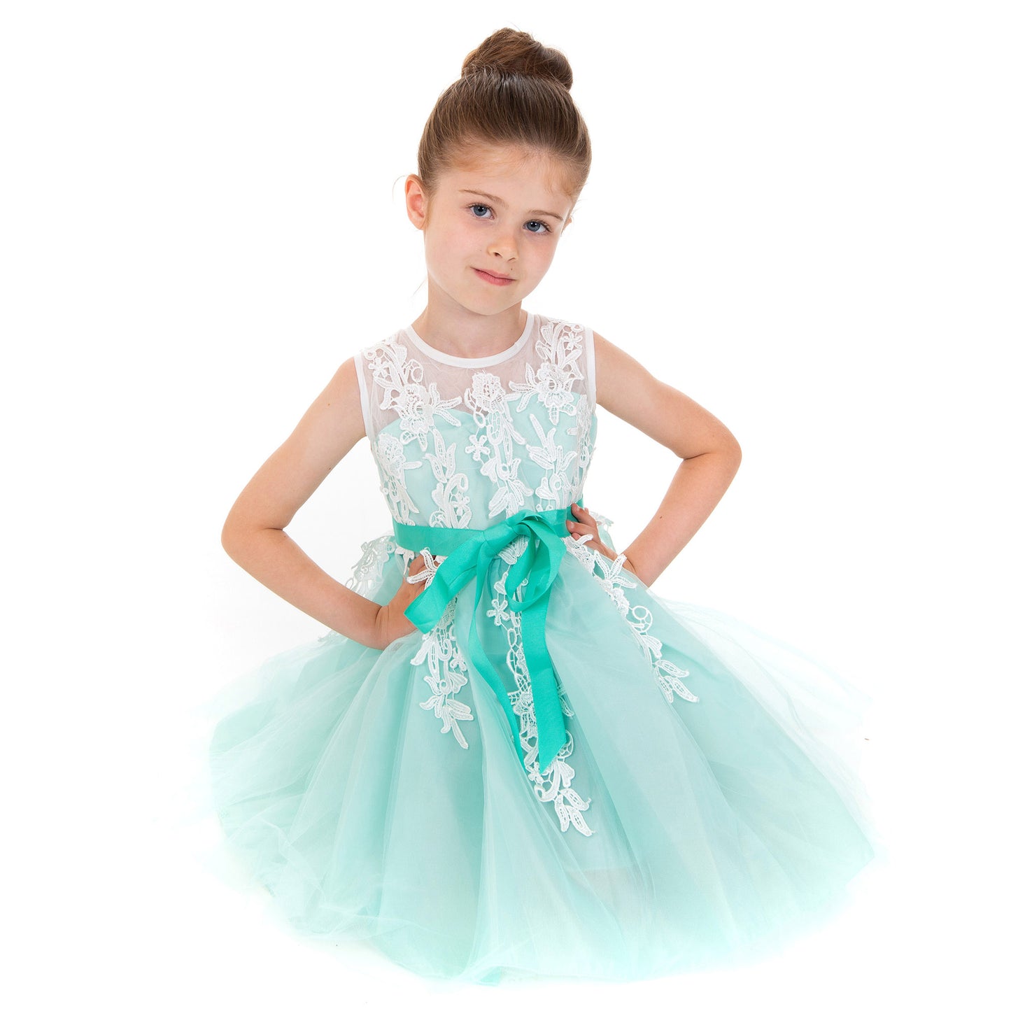 Mint and White Dress