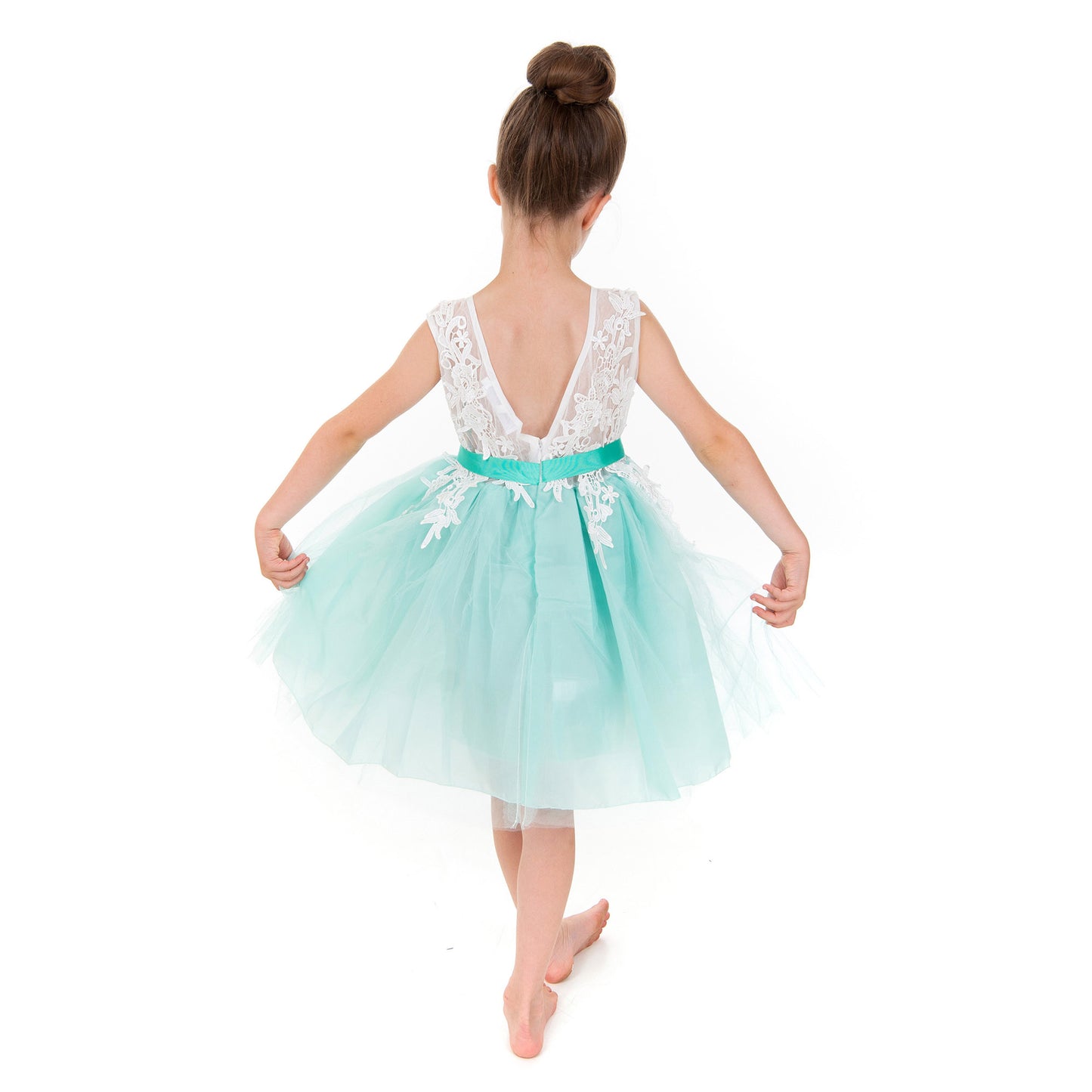 Mint and White Dress