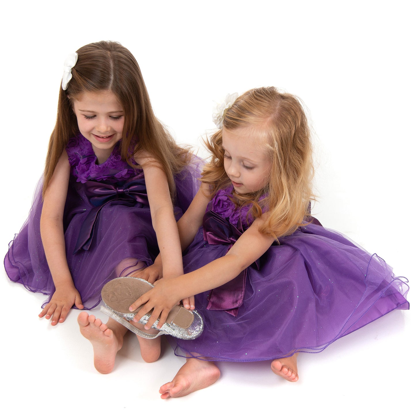 Purple Flower Applique Dress