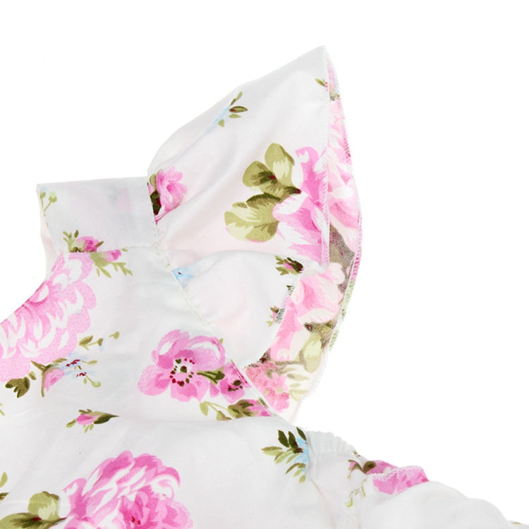 White Pink Floral Romper