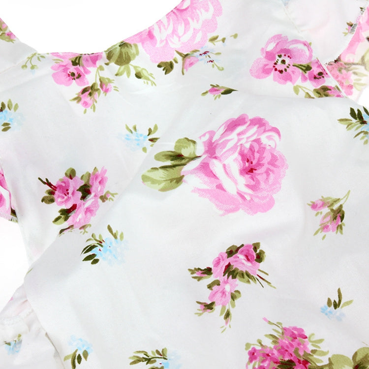 White Pink Floral Romper