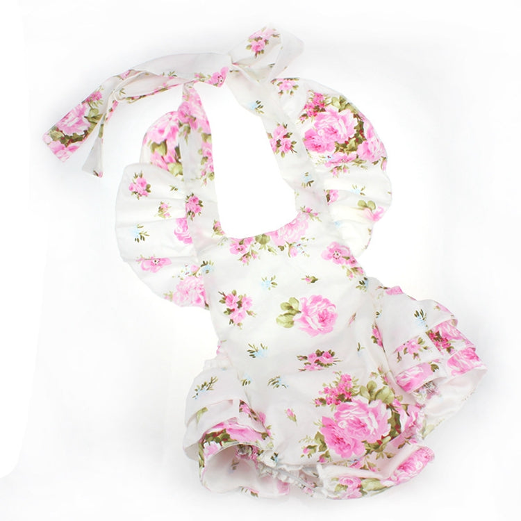 White Pink Floral Romper