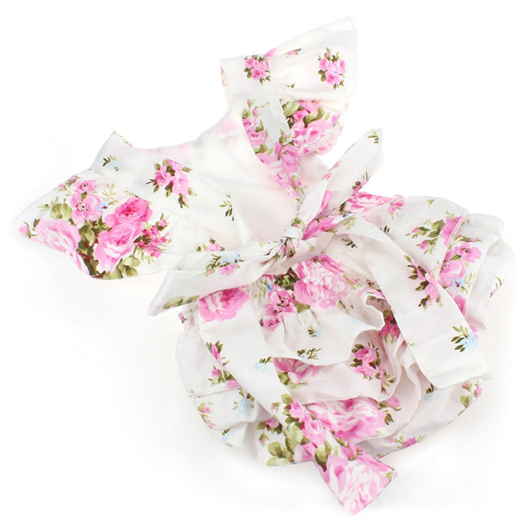 White Pink Floral Romper