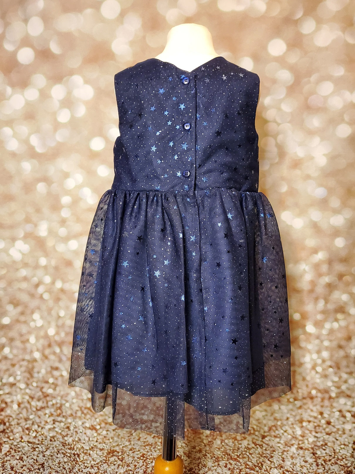 Star Sparkle Navy Midnight Blue Dress