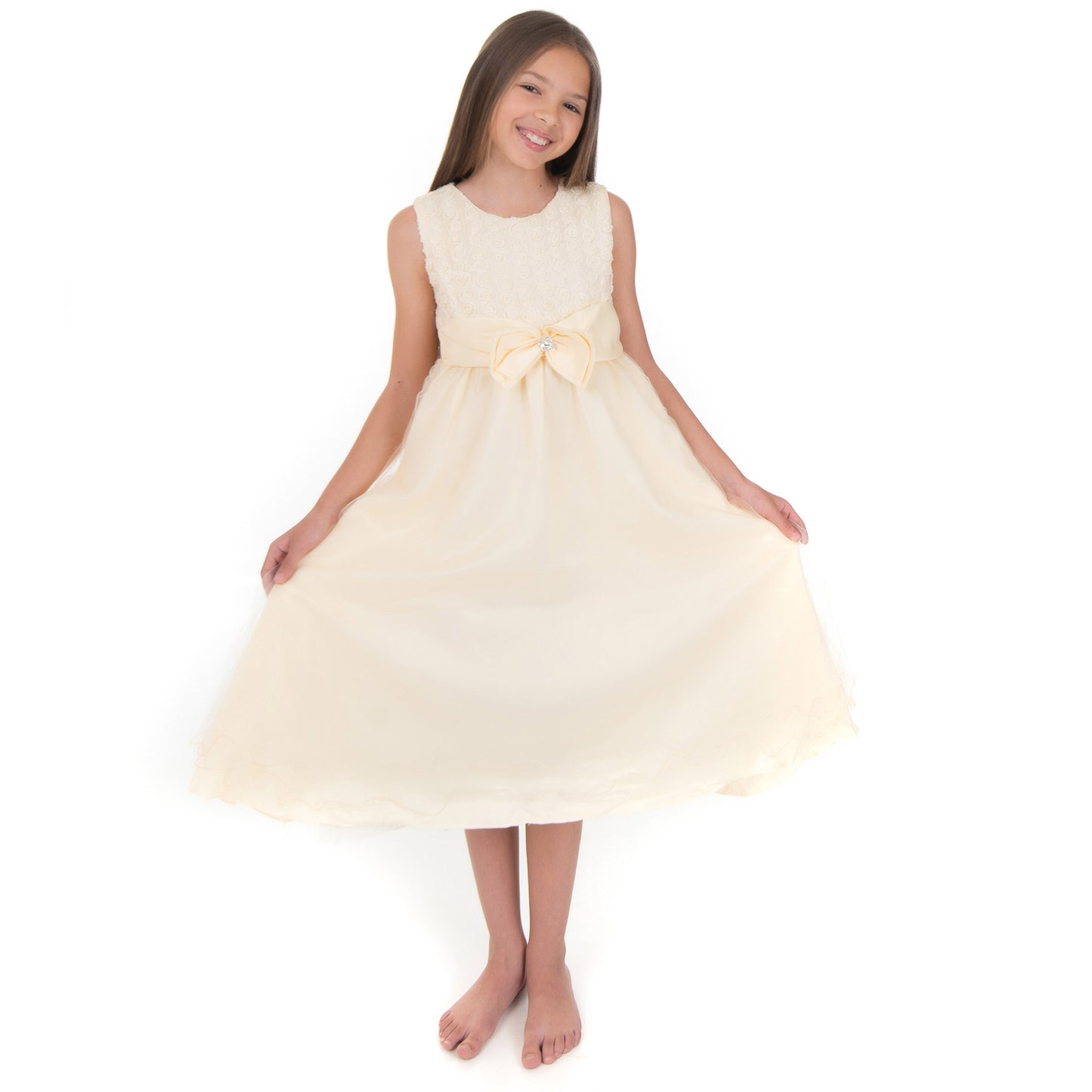 Cream Jewelled Dress