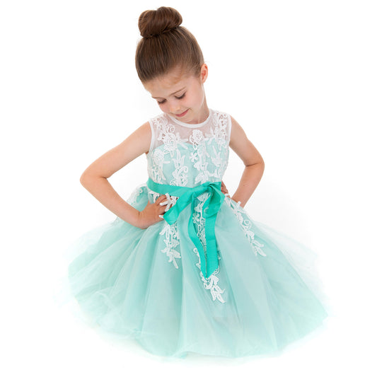 Mint and White Dress